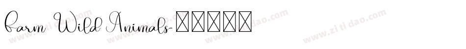 Farm Wild Animals字体转换